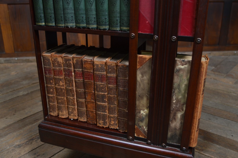 Edwardian Mahogany Revolving Bookcase View X