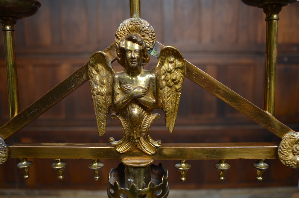 Victorian Brass Alter Candelabra  View VII