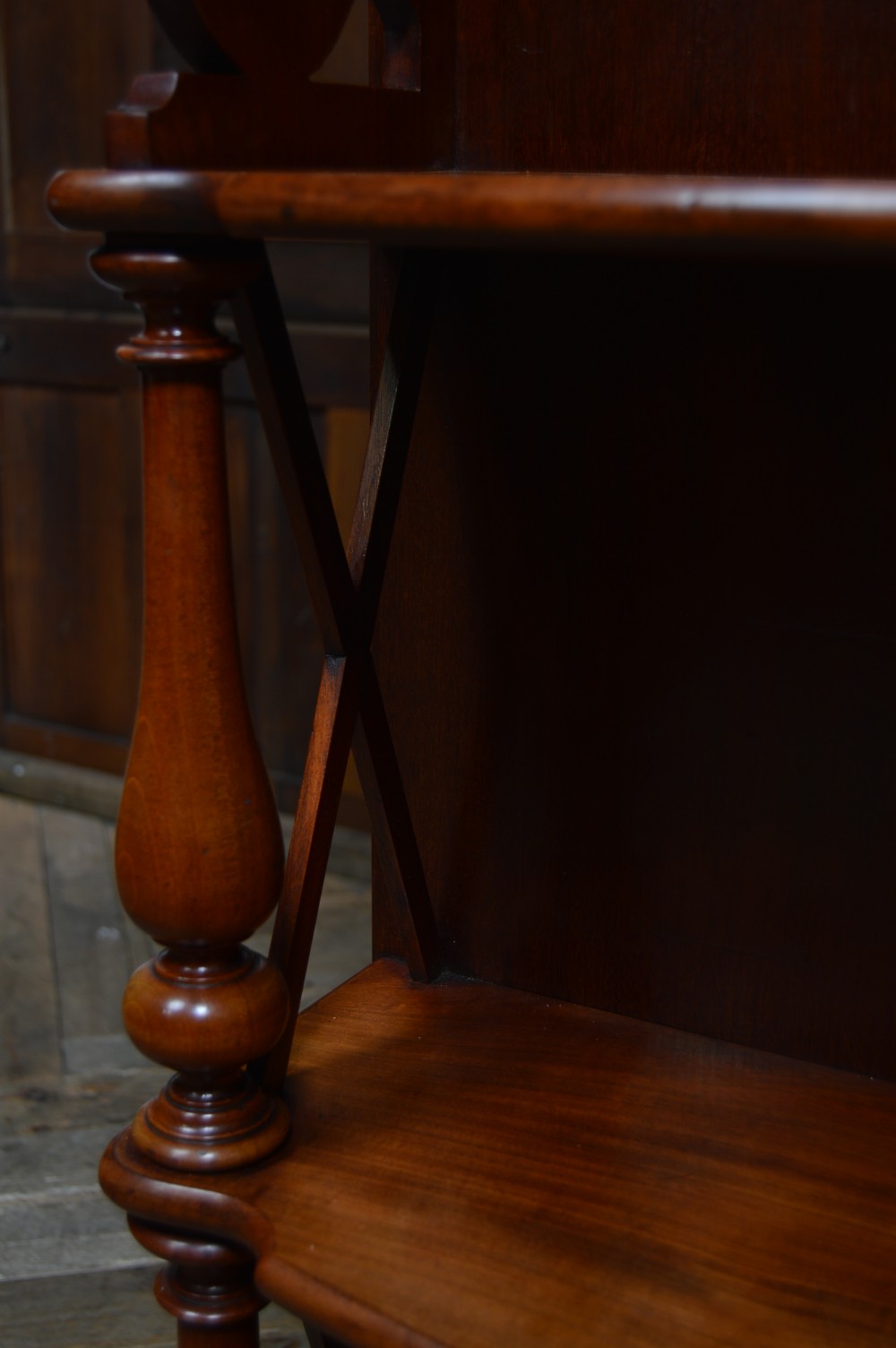 Victorian Mahogany Leaf Holder/ Whatnot View XIII