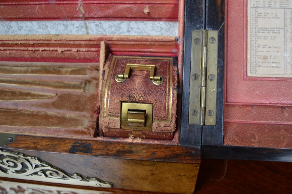 Victorian Burr Walnut and Brass Stationery Box View XIV