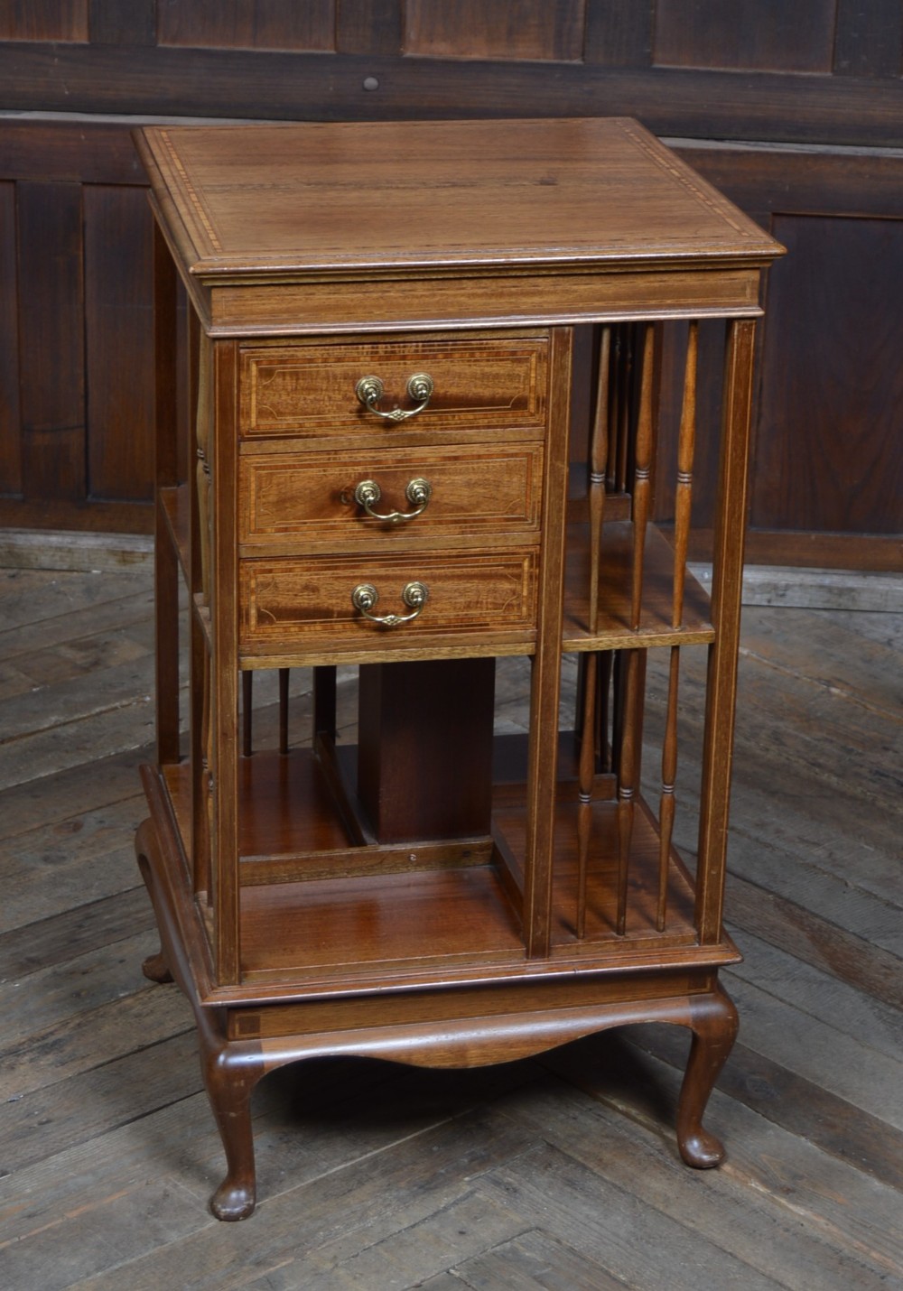 Edwardian Mahogany Revolving Bookcase