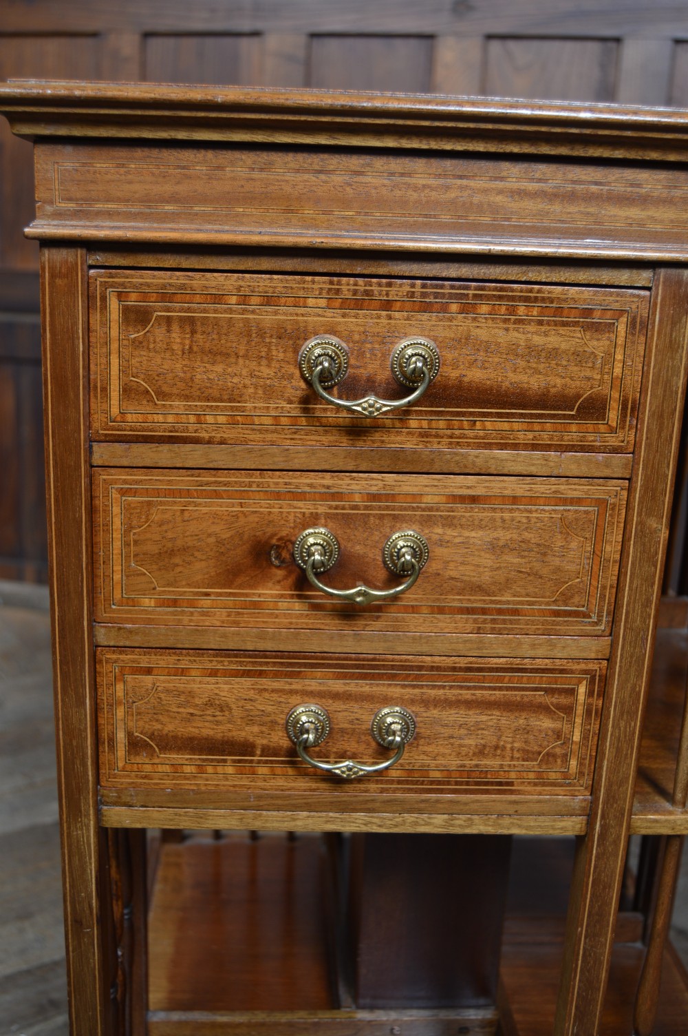Edwardian Mahogany Revolving Bookcase View III