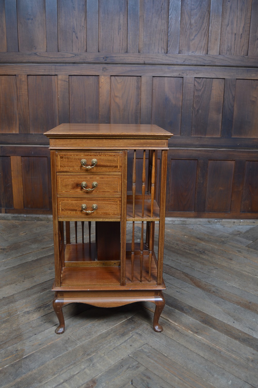 Edwardian Mahogany Revolving Bookcase View VIII
