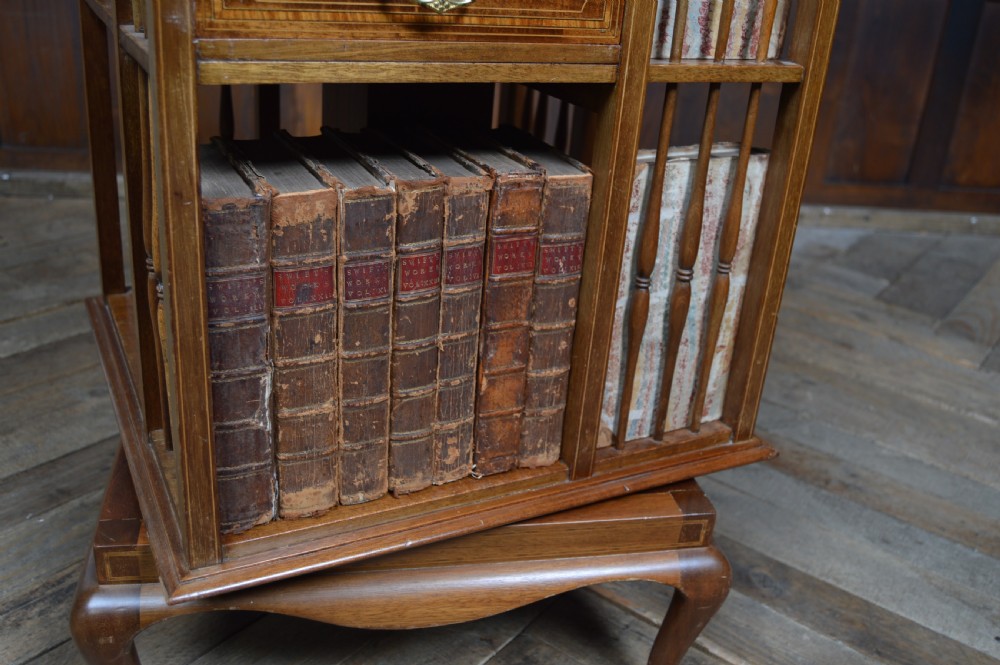 Edwardian Mahogany Revolving Bookcase View XVI