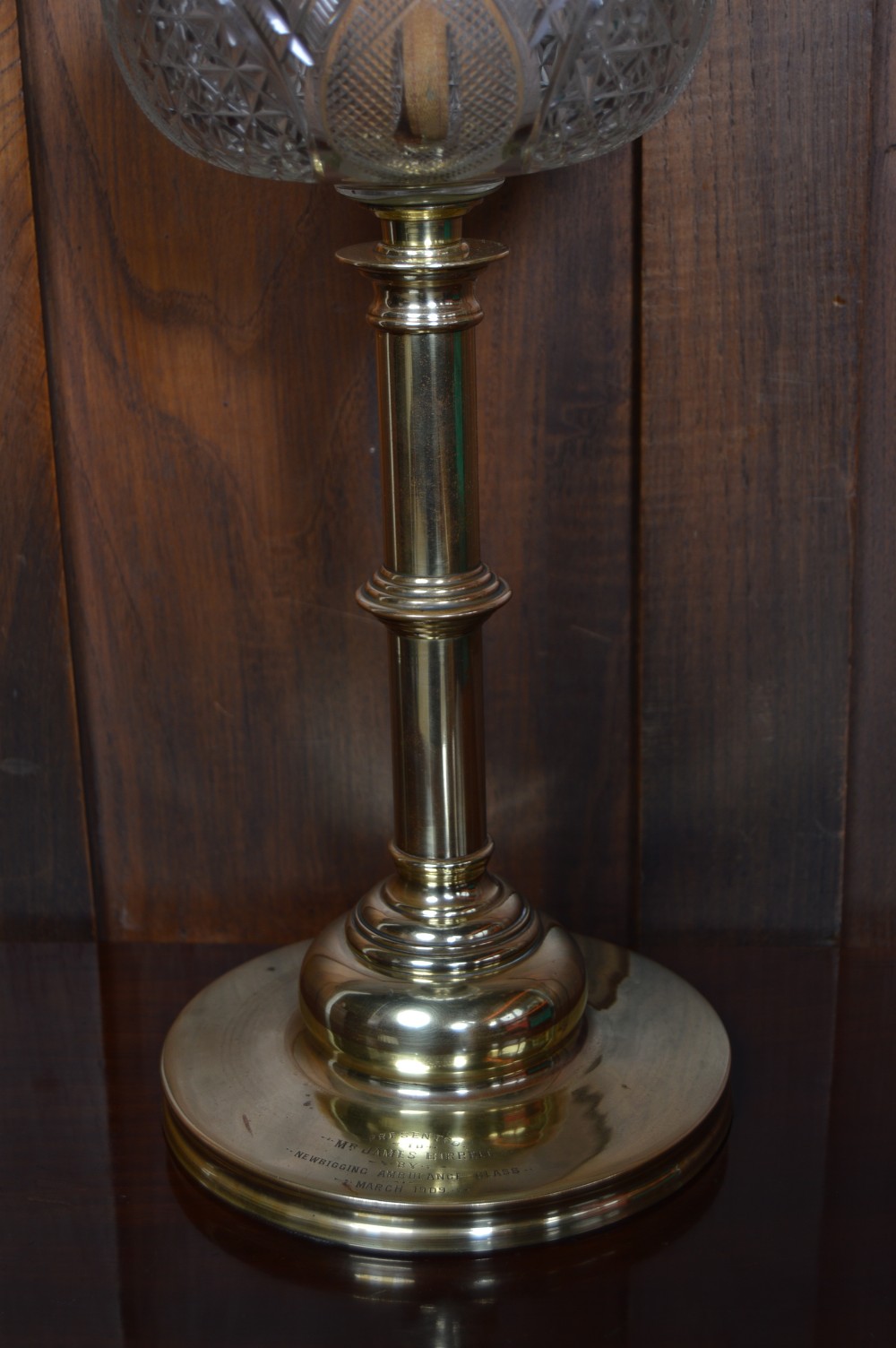 Edwardian Brass Oil/ Paraffin Lamp View IV