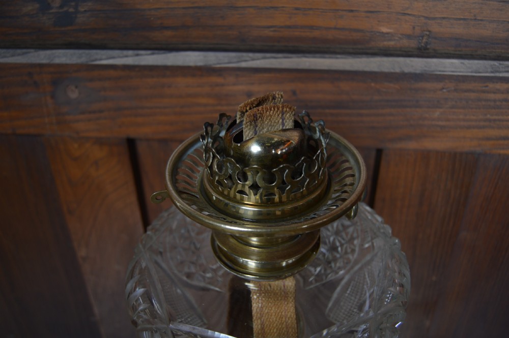 Edwardian Brass Oil/ Paraffin Lamp View IX