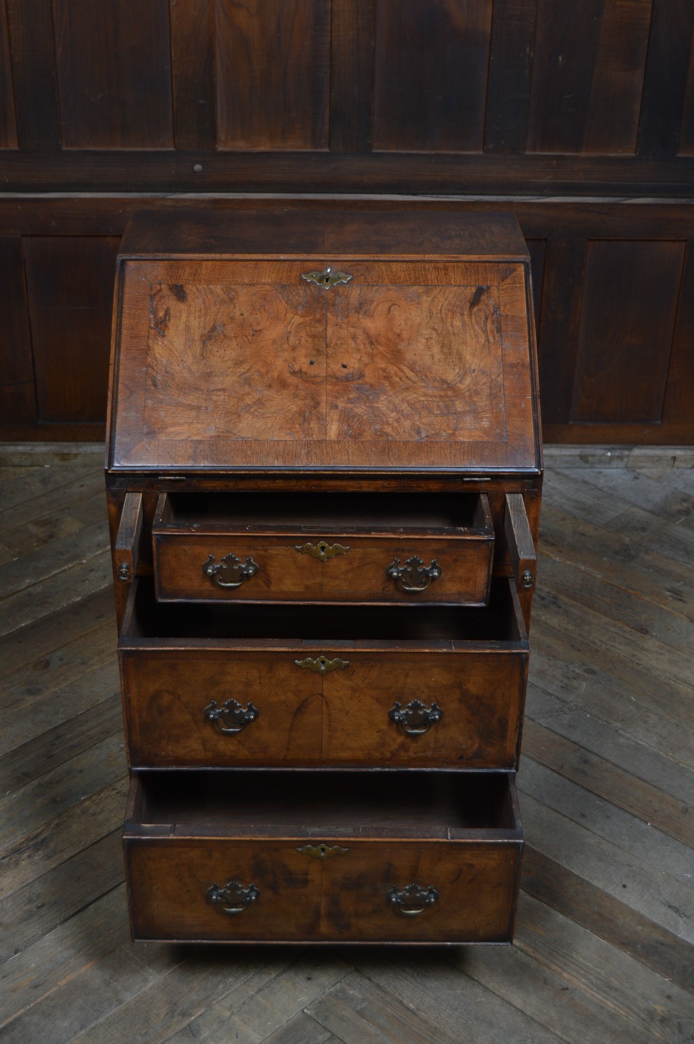 Edwardian Walnut Writing Bureau View VI