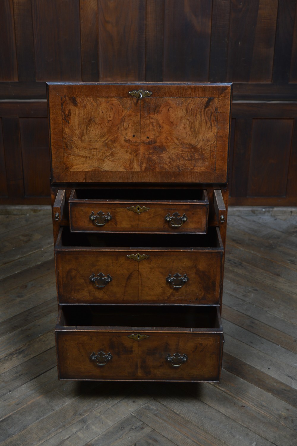 Edwardian Walnut Writing Bureau View XIX