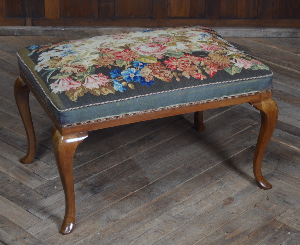 Edwardian Floral Stool