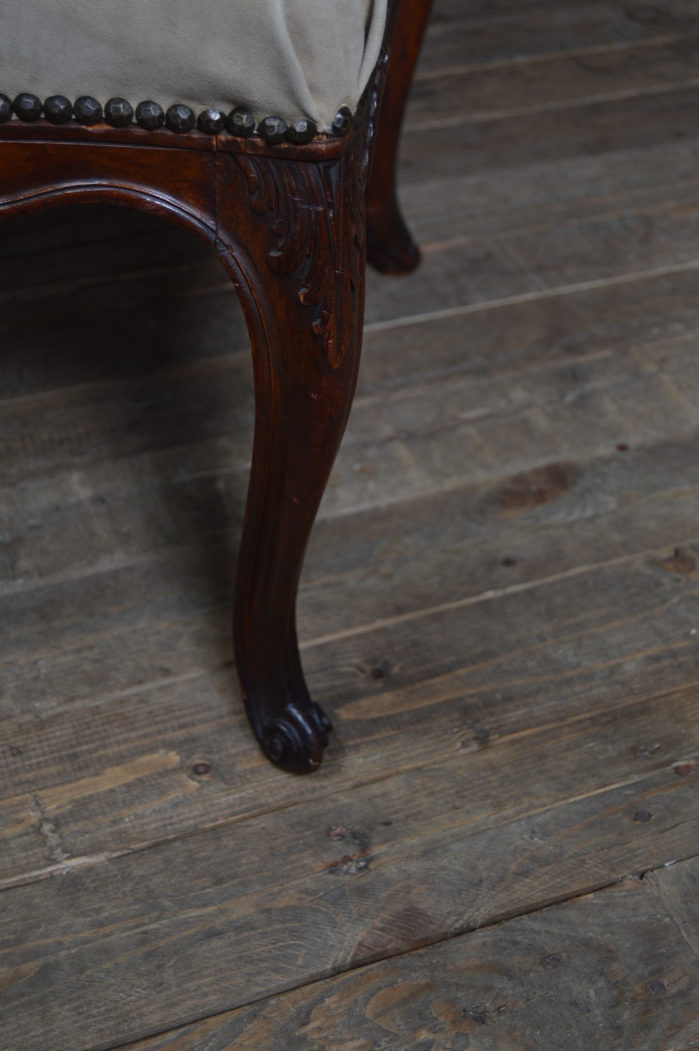 Pair of Victorian French Walnut Armchairs View XII