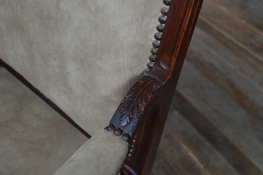 Pair of Victorian French Walnut Armchairs View XX