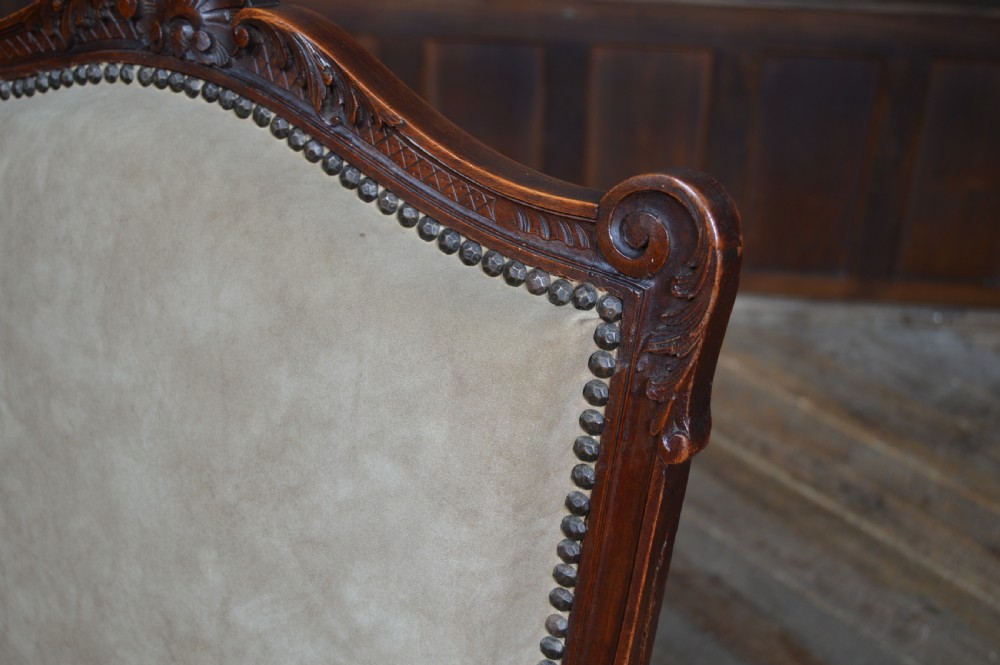 Pair of Victorian French Walnut Armchairs View XXI