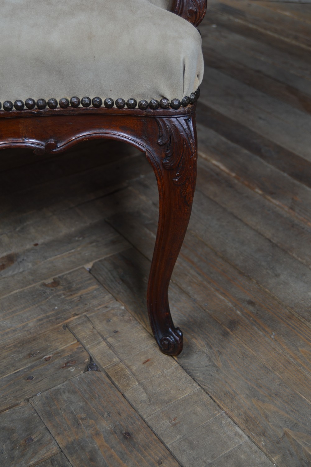 Pair of Victorian French Walnut Armchairs View XXIV
