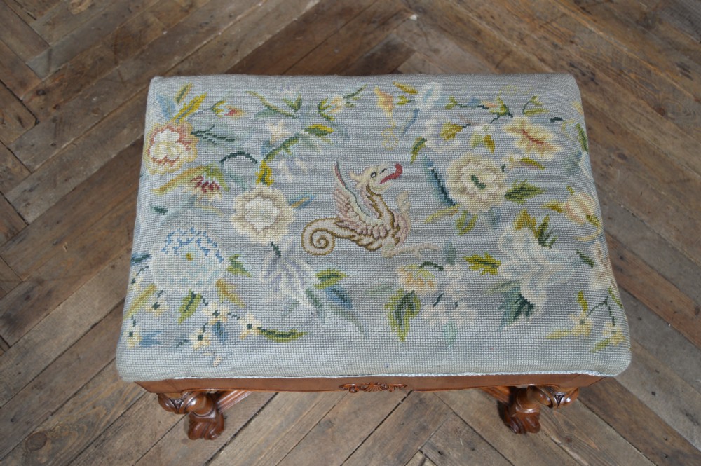 Victorian Walnut Stool View III
