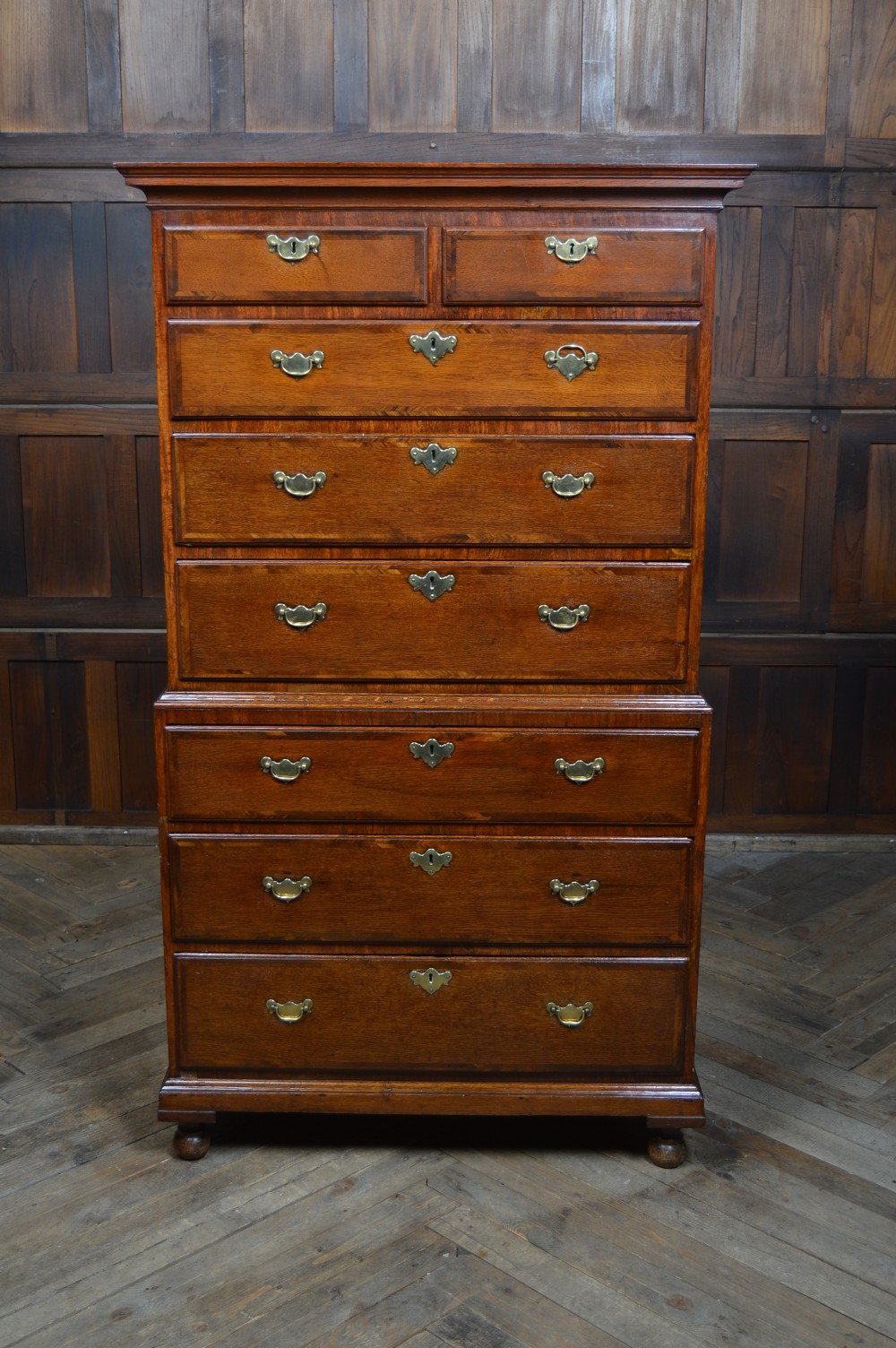 Georgian Oak Chest on Chest View VI
