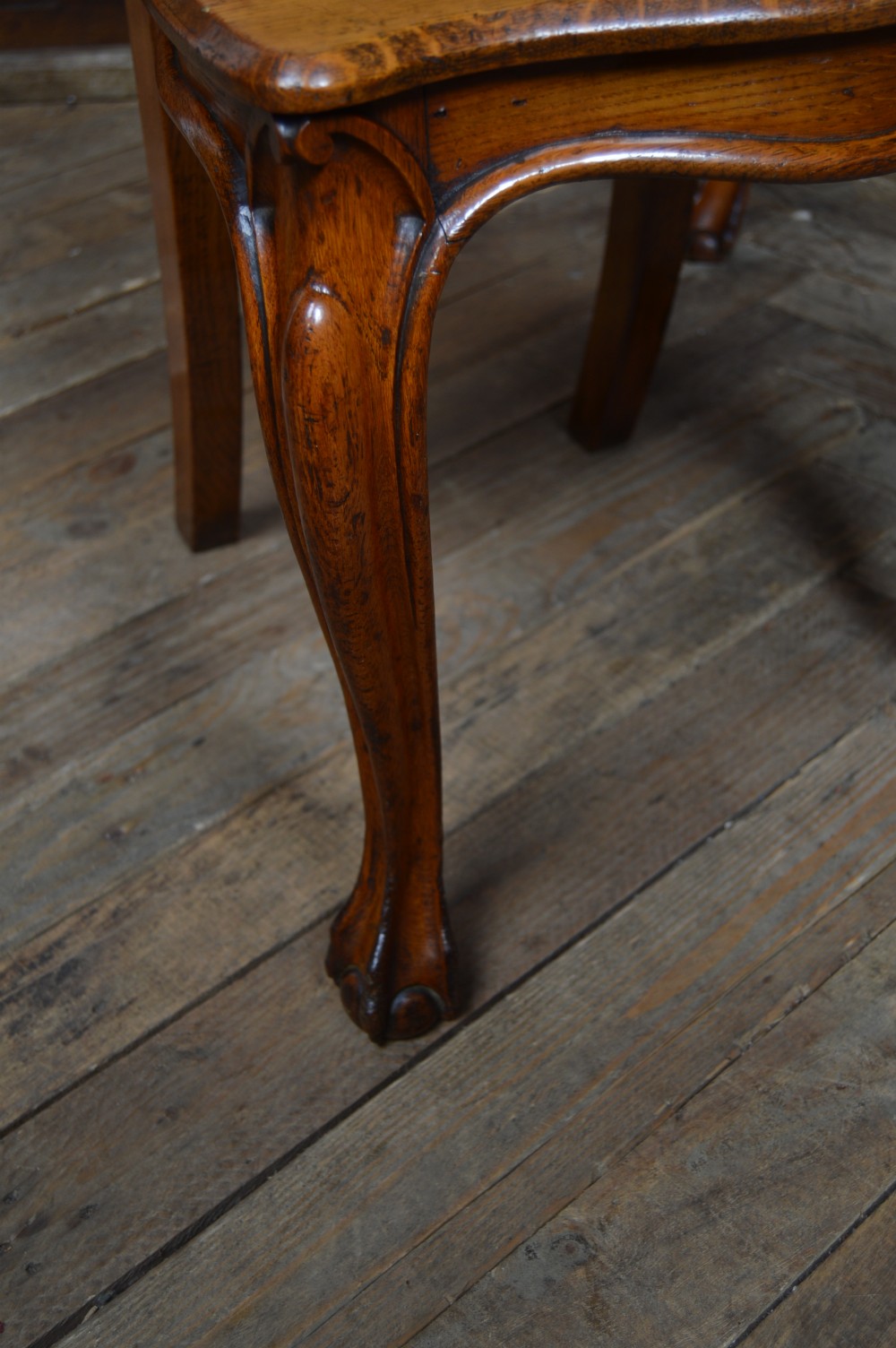 Pair of Victorian Oak Hall Chairs View V