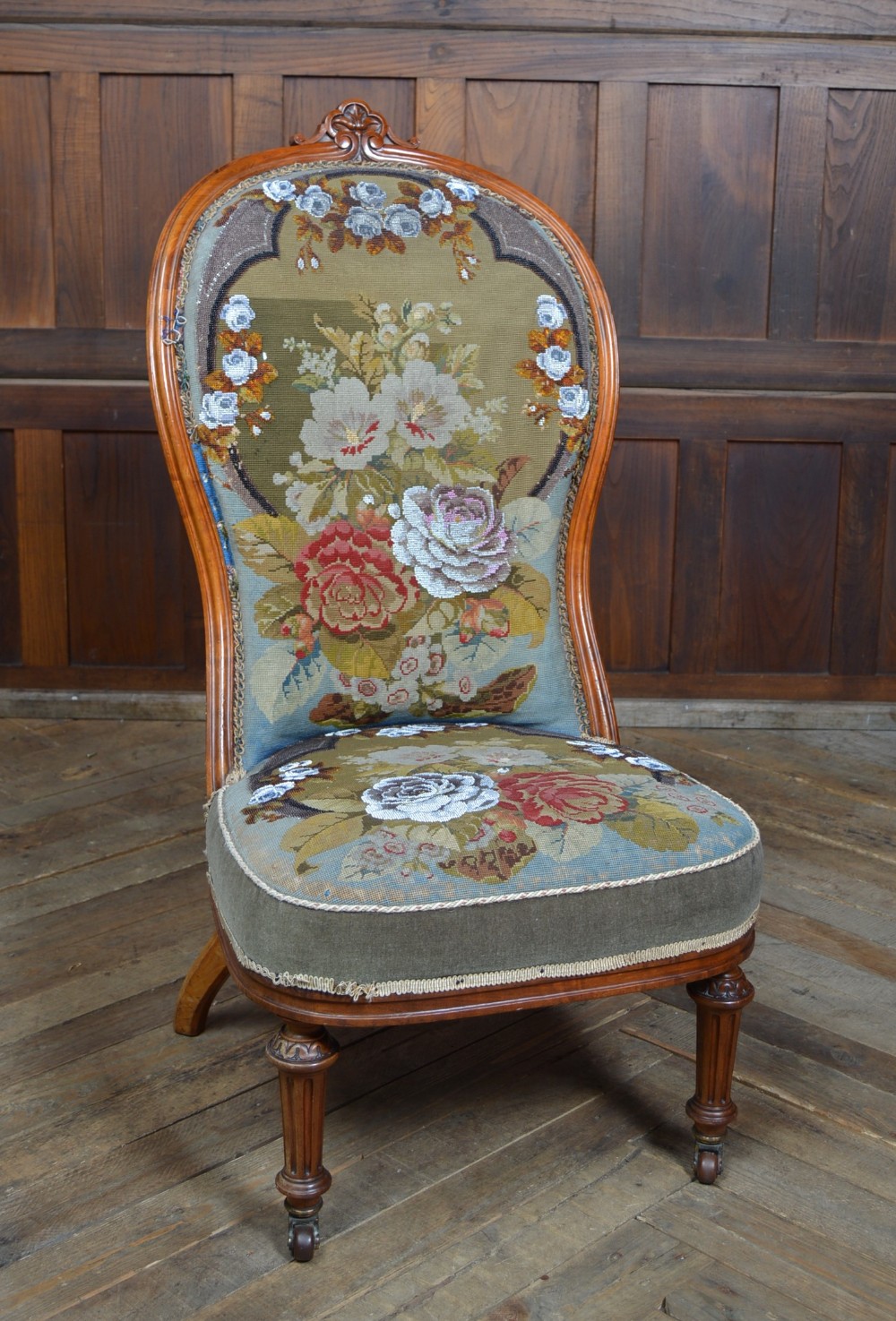 Victorian Walnut Bedroom/Nursing Chair