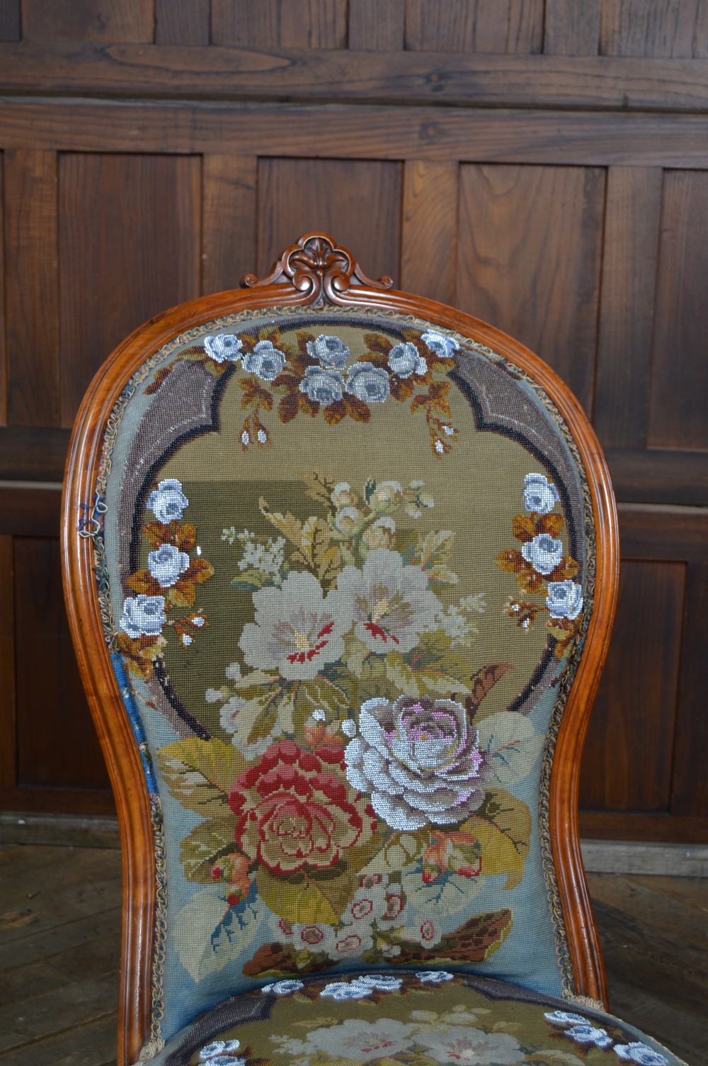 Victorian Walnut Bedroom/Nursing Chair View II