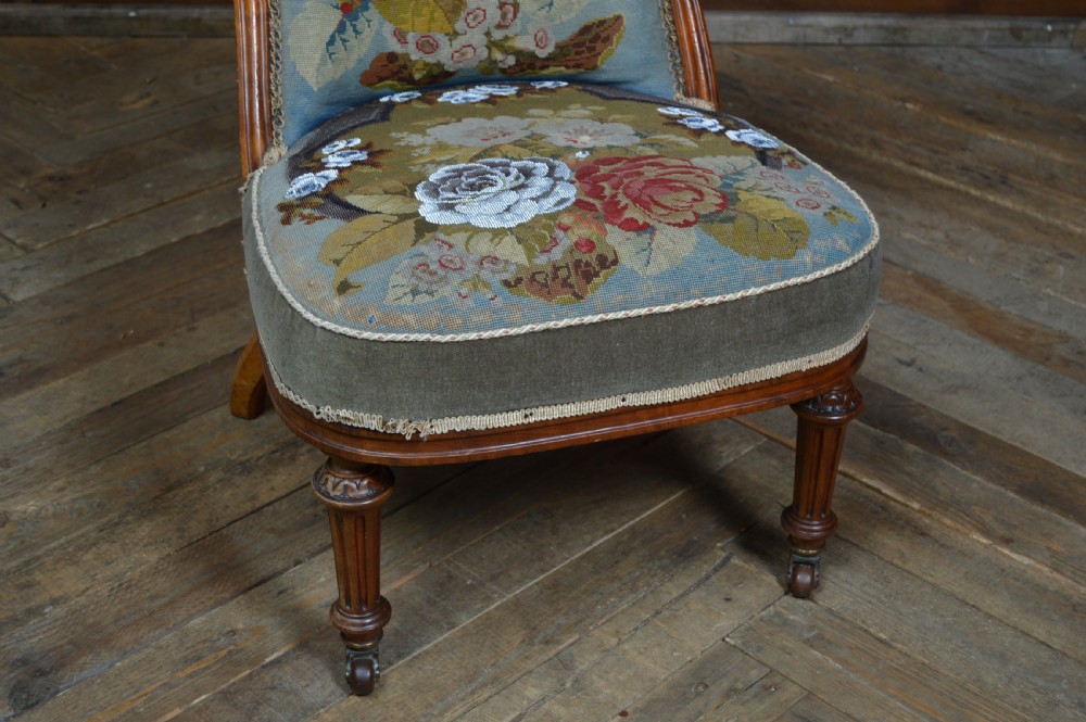 Victorian Walnut Bedroom/Nursing Chair View III