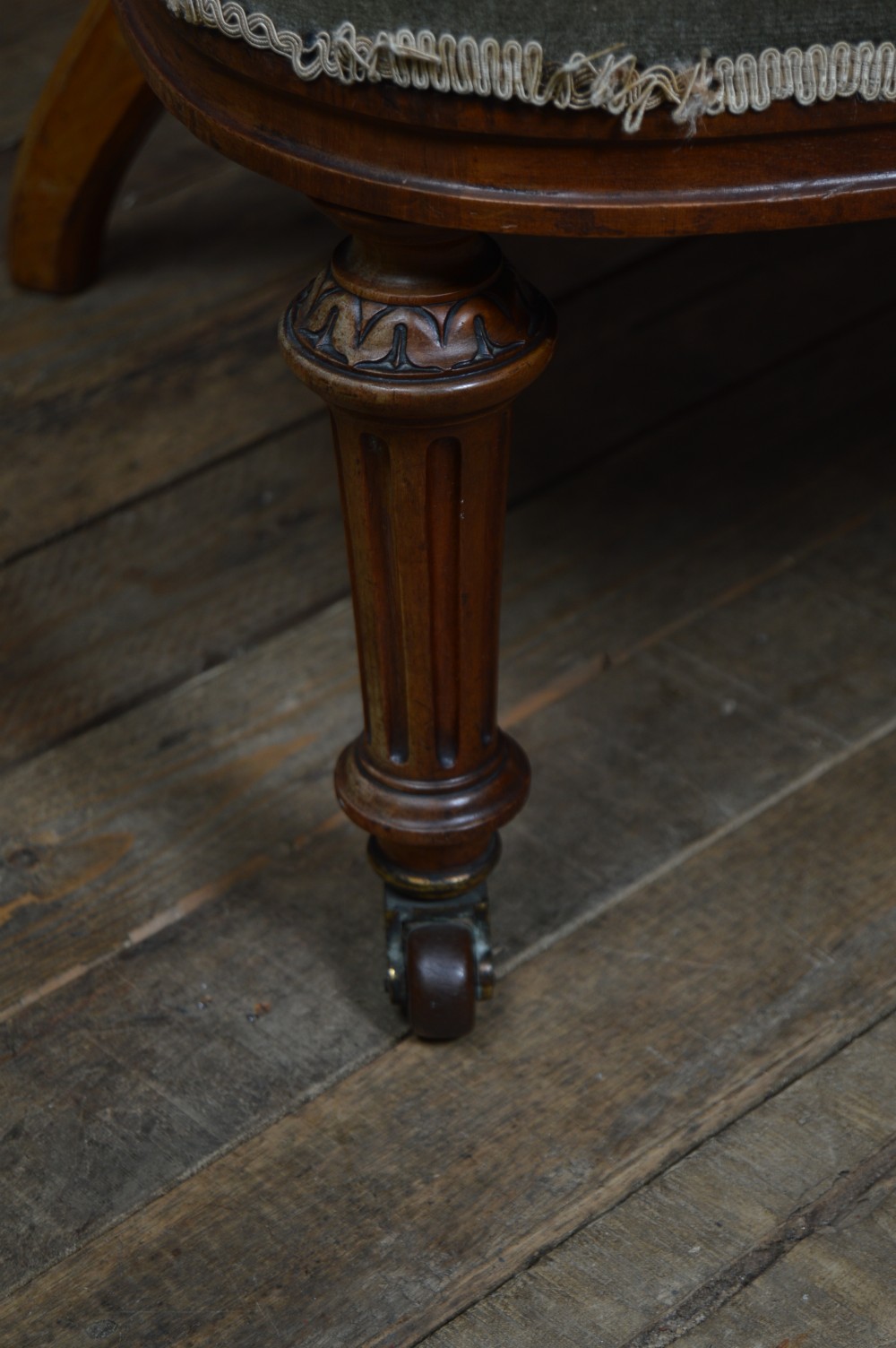 Victorian Walnut Bedroom/Nursing Chair View IV