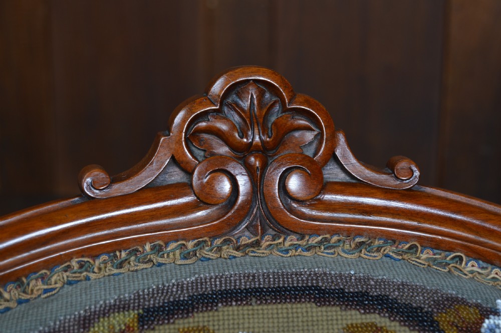 Victorian Walnut Bedroom/Nursing Chair View V
