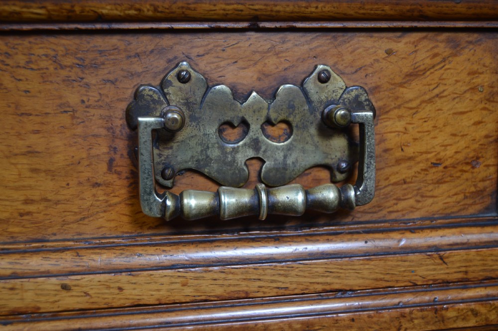 Victorian Pollard Oak Bookcase View IV