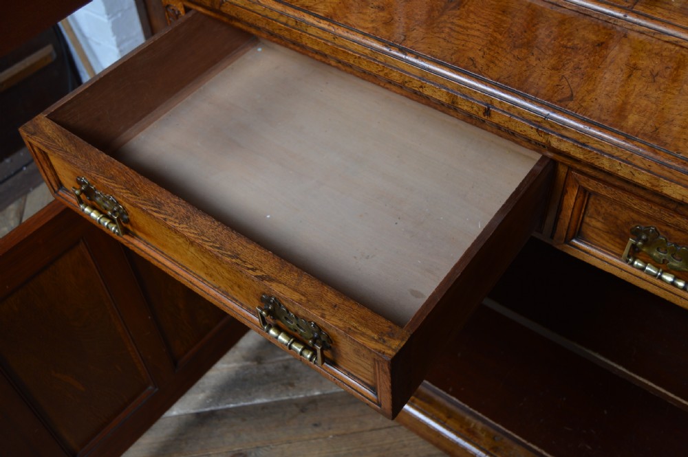 Victorian Pollard Oak Bookcase View XIV