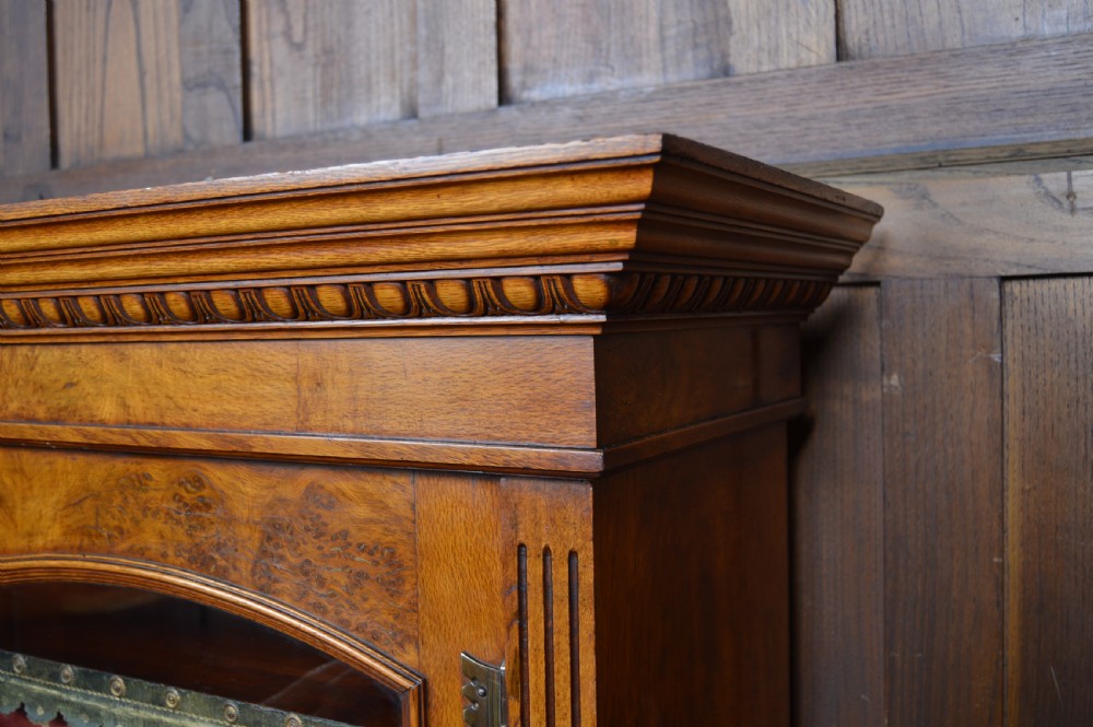 Victorian Pollard Oak Bookcase View XV