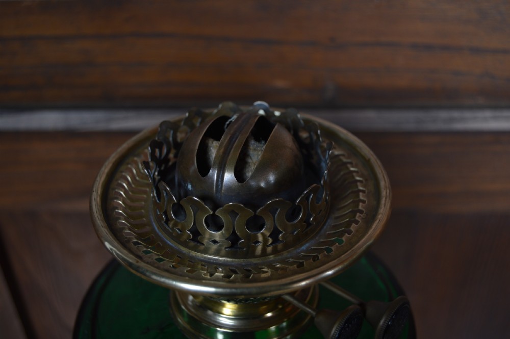 Victorian Brass Oil /Paraffin Lamp View X