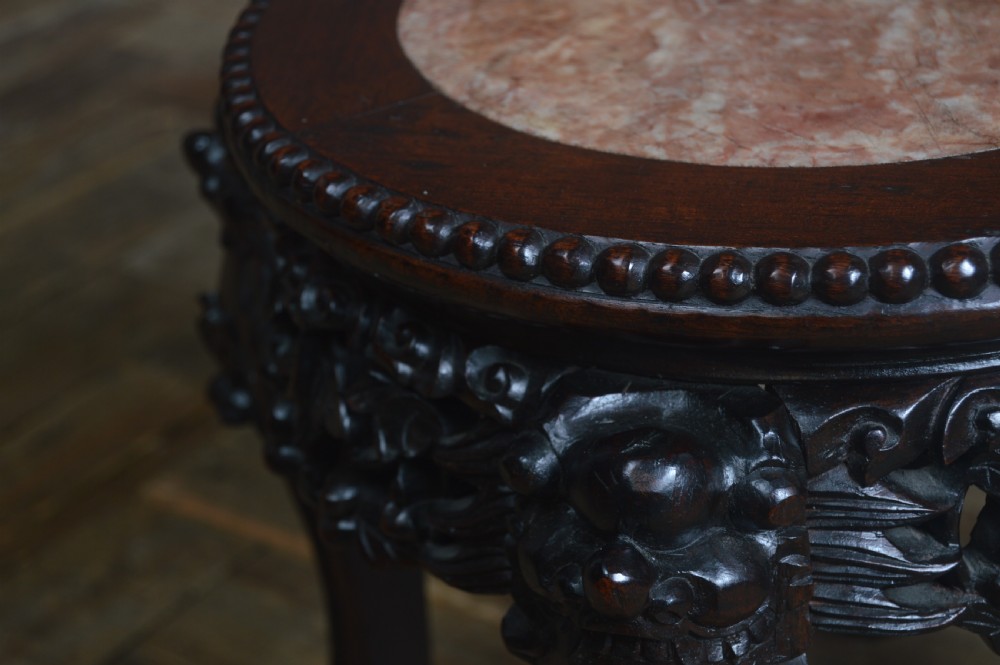 Chinese Marble Top Plant Stand View V