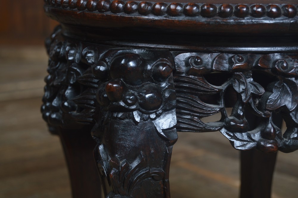 Chinese Marble Top Plant Stand View VII