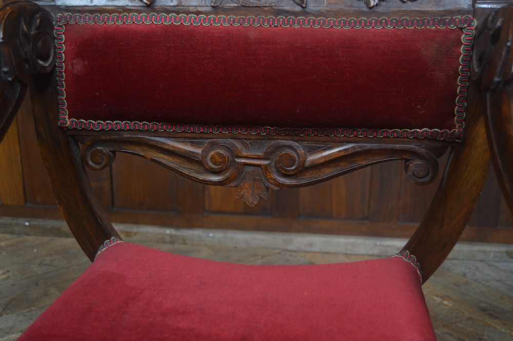 Victorian Savonarola Fruit Wood Chair View VI