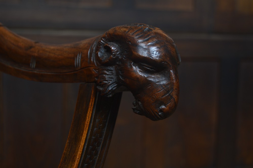 Victorian Savonarola Fruit Wood Chair View IX