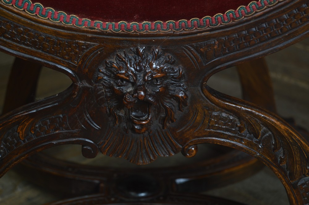 Victorian Savonarola Fruit Wood Chair View X