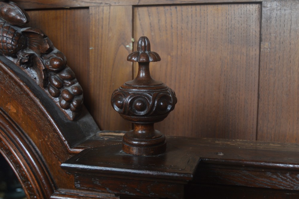 Continental Oak Mirror Back Sideboard View XIII