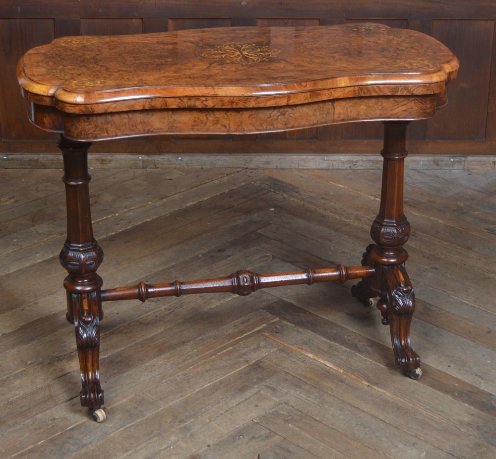Victorian Walnut Fold-Over Games Table