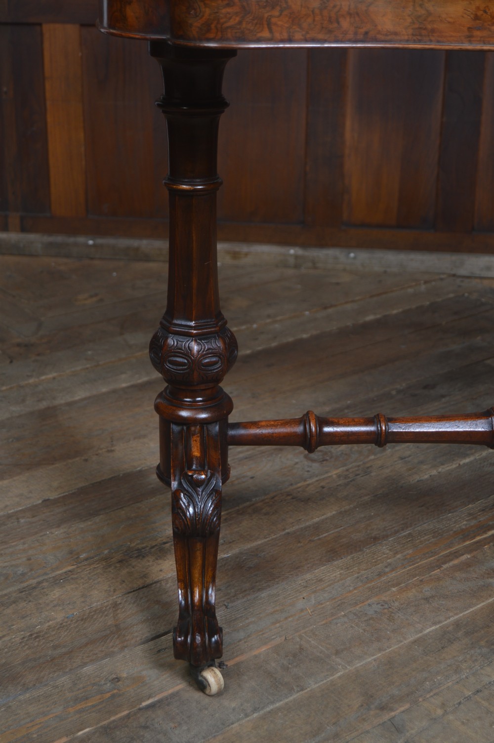 Victorian Walnut Fold-Over Games Table View V