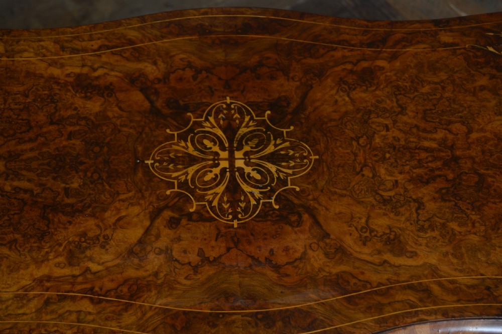 Victorian Walnut Fold-Over Games Table View XII
