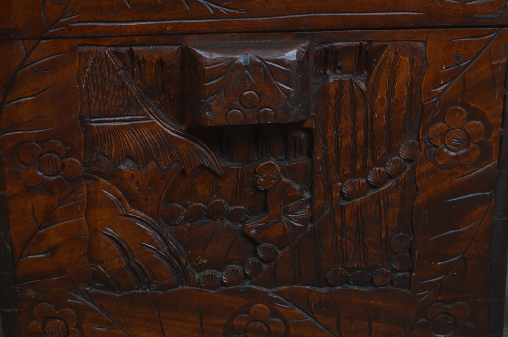Oriental Camphor Wood Blanket / Storage Box View XI