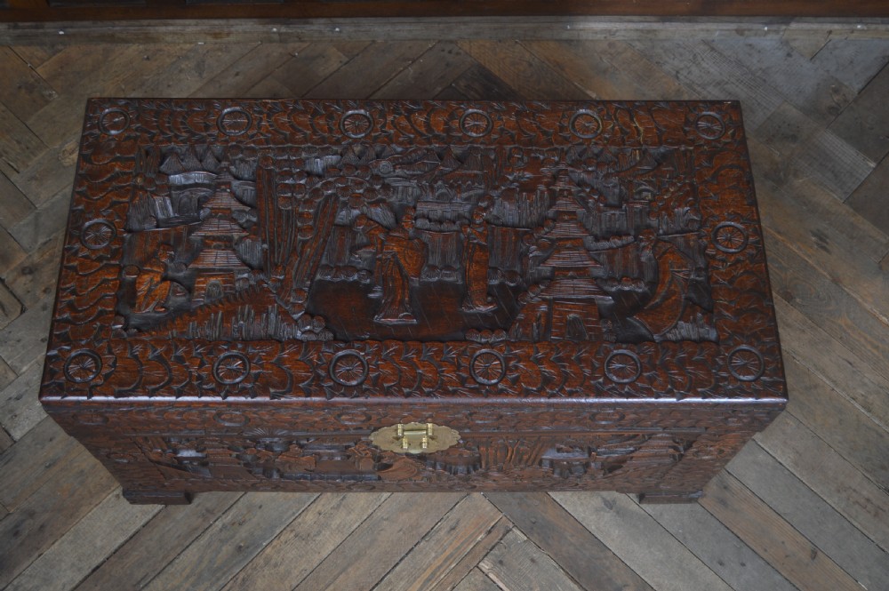 Oriental Camphor Wood Blanket / Storage Box View XIV