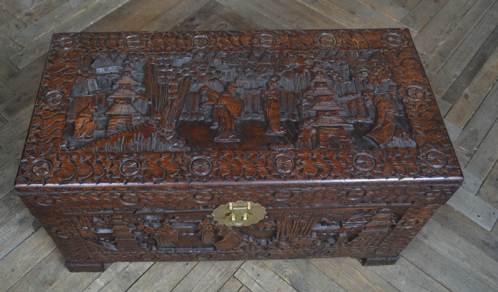 Oriental Camphor Wood Blanket / Storage Box View XIX