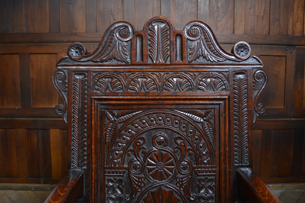Edwardian Oak Arm Chair View III