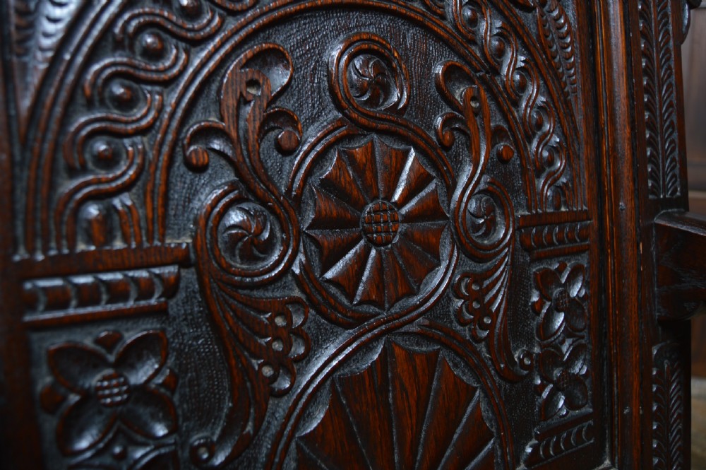 Edwardian Oak Arm Chair View VIII