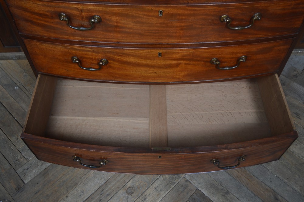Georgian Mahogany Bow Front Chest of Drawers View VI