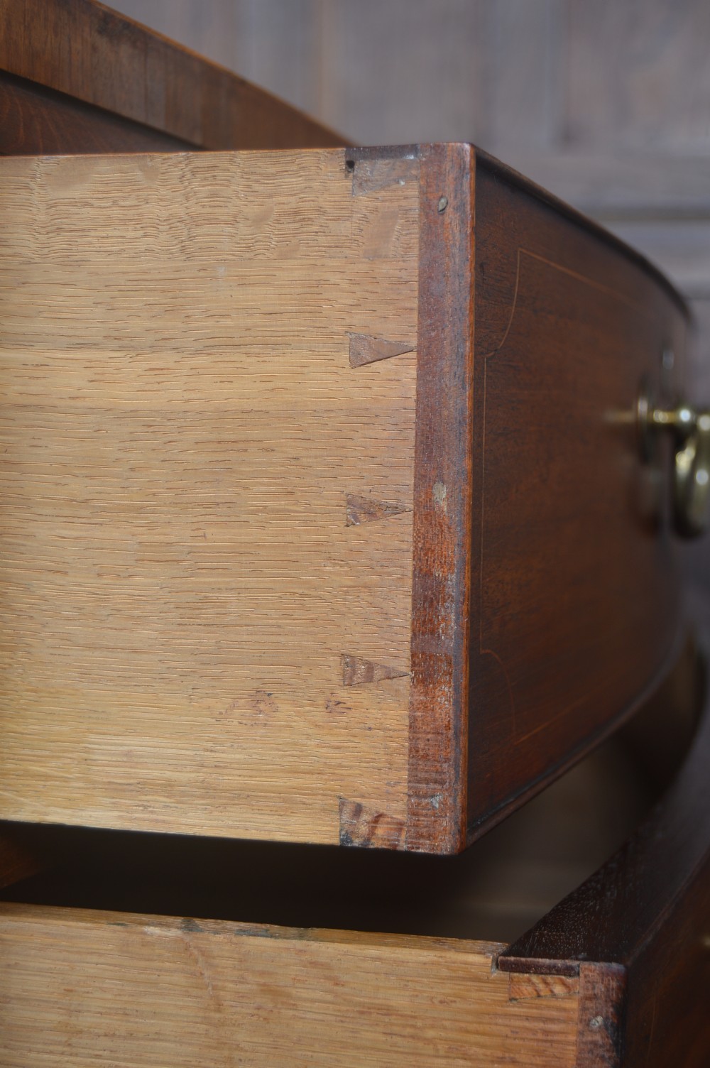 Georgian Mahogany Bow Front Chest of Drawers View XIV