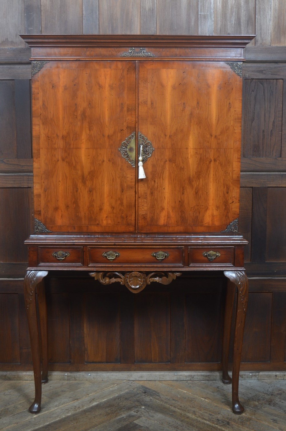 Walnut Office Cabinet on Stand