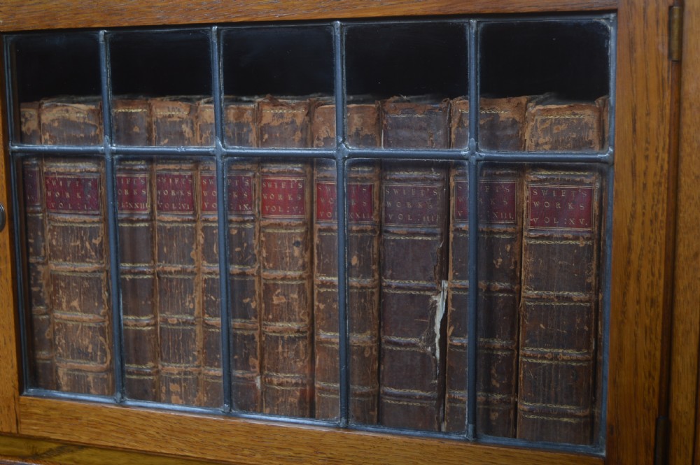 Edwardian Oak Minty Sectional Bookcase View XV