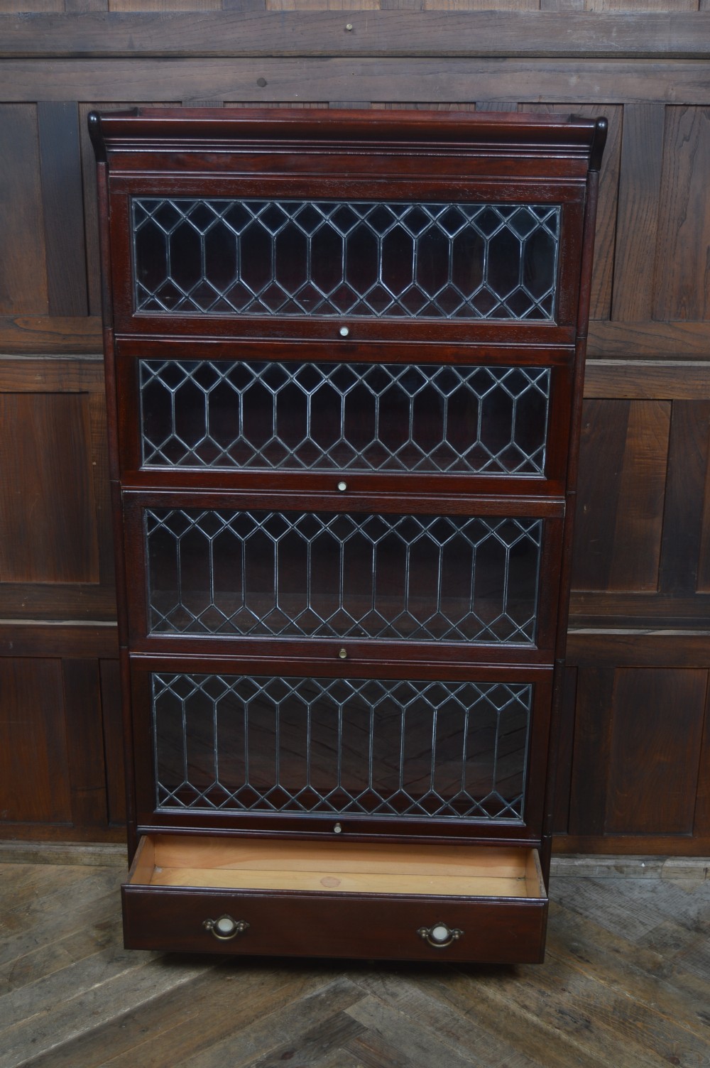 Edwardian Mahogany Sectional Bookcase View VI