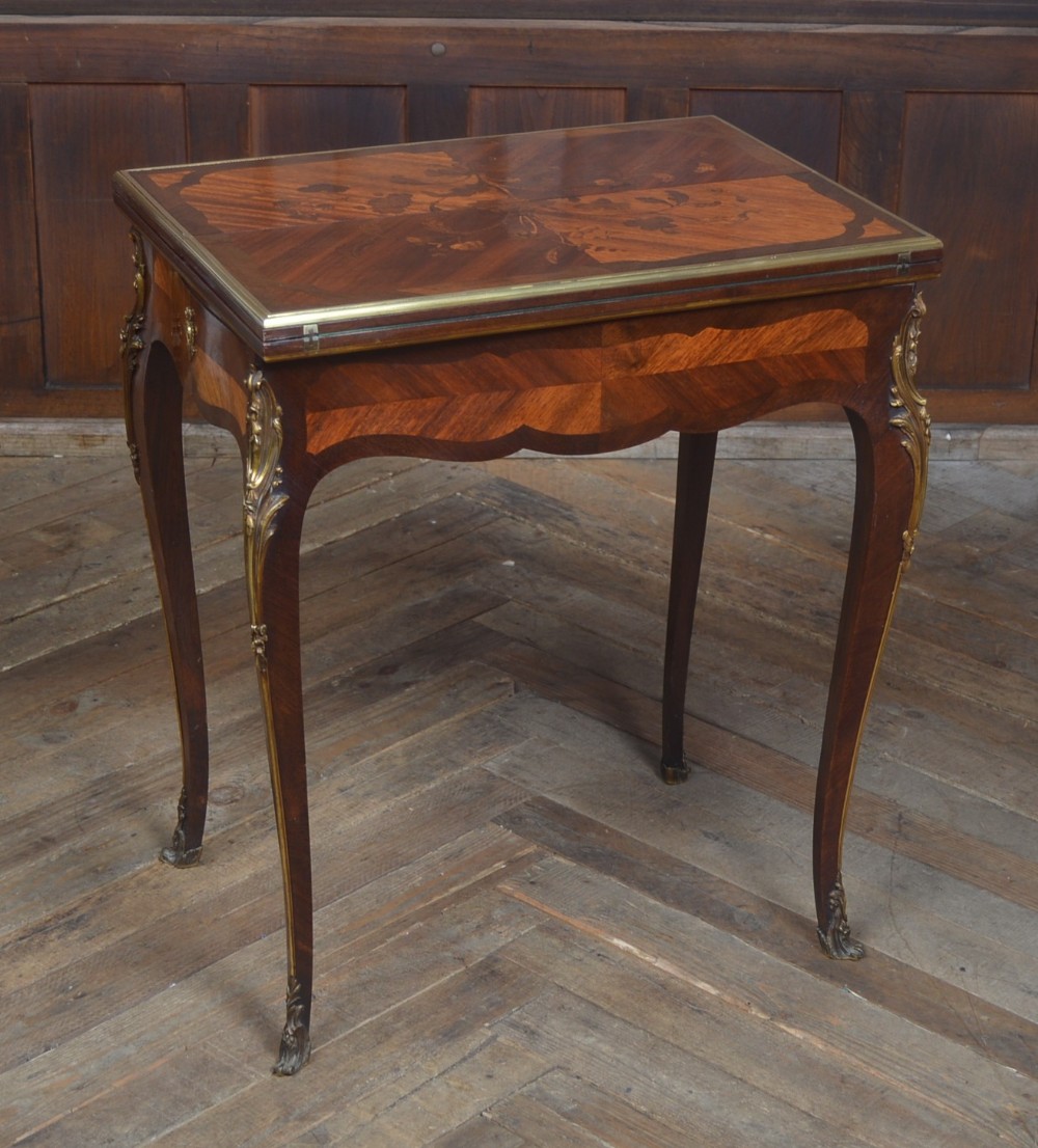 Victorian French Rosewood Card Table