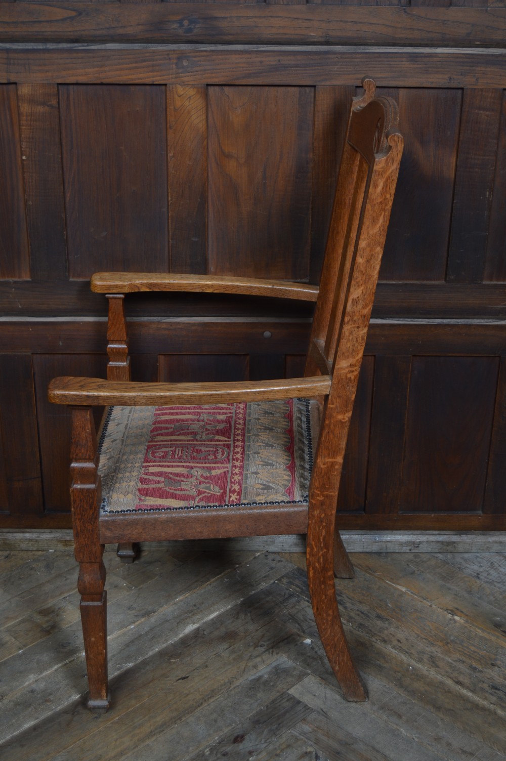 Oak Arts & Crafts Arm Chair View V